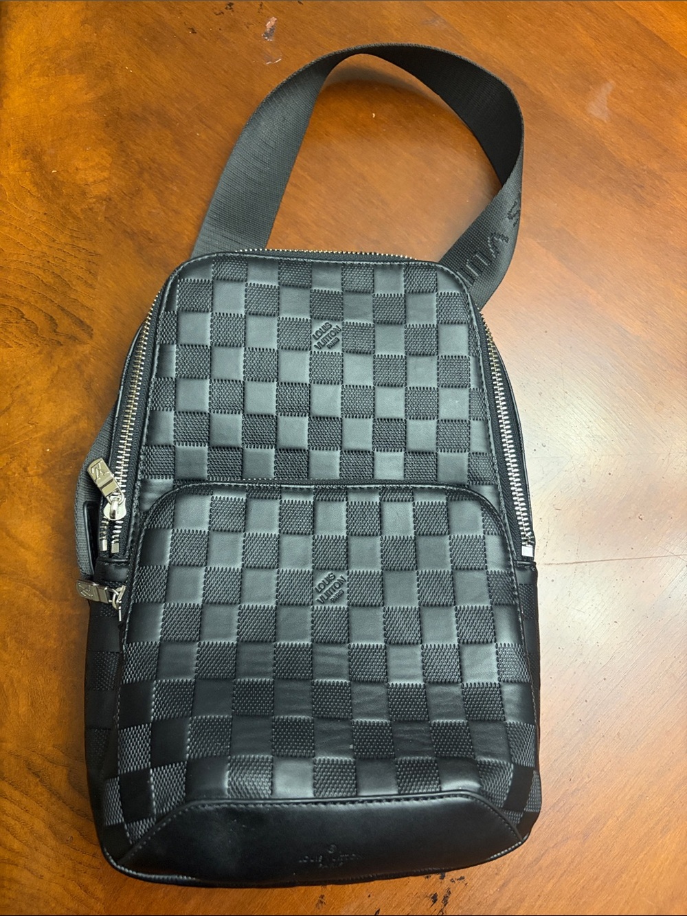 Louis Vuitton Black Damier Graphite Sling Belt Bag